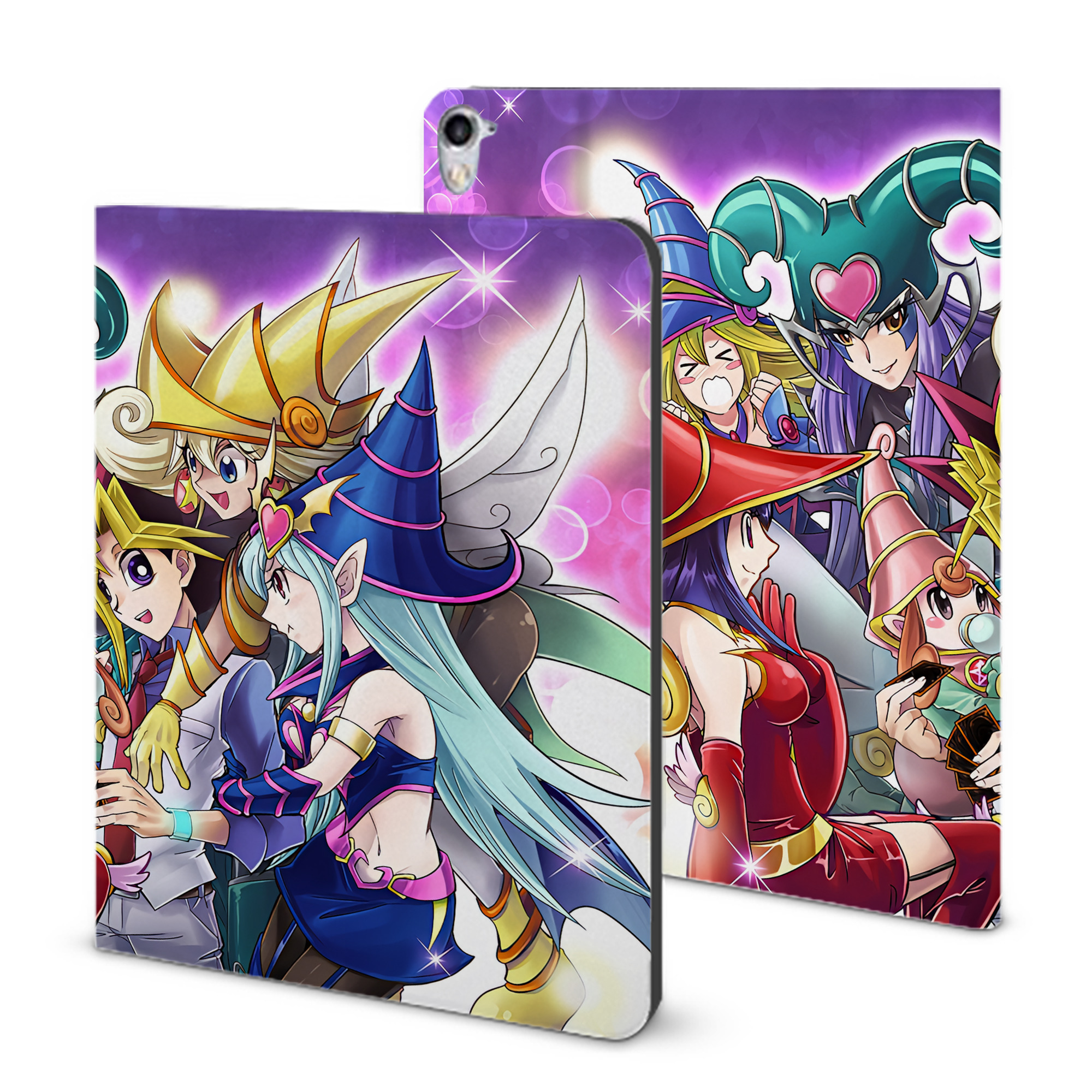 （画像用） 遊☆戯☆王 Yu-Gi-Oh! IPad ケース ブック型 PUレザー TPU 耐衝撃 軽量 薄型 ペン収納なし 全面保護 IPad 各モデル対応
